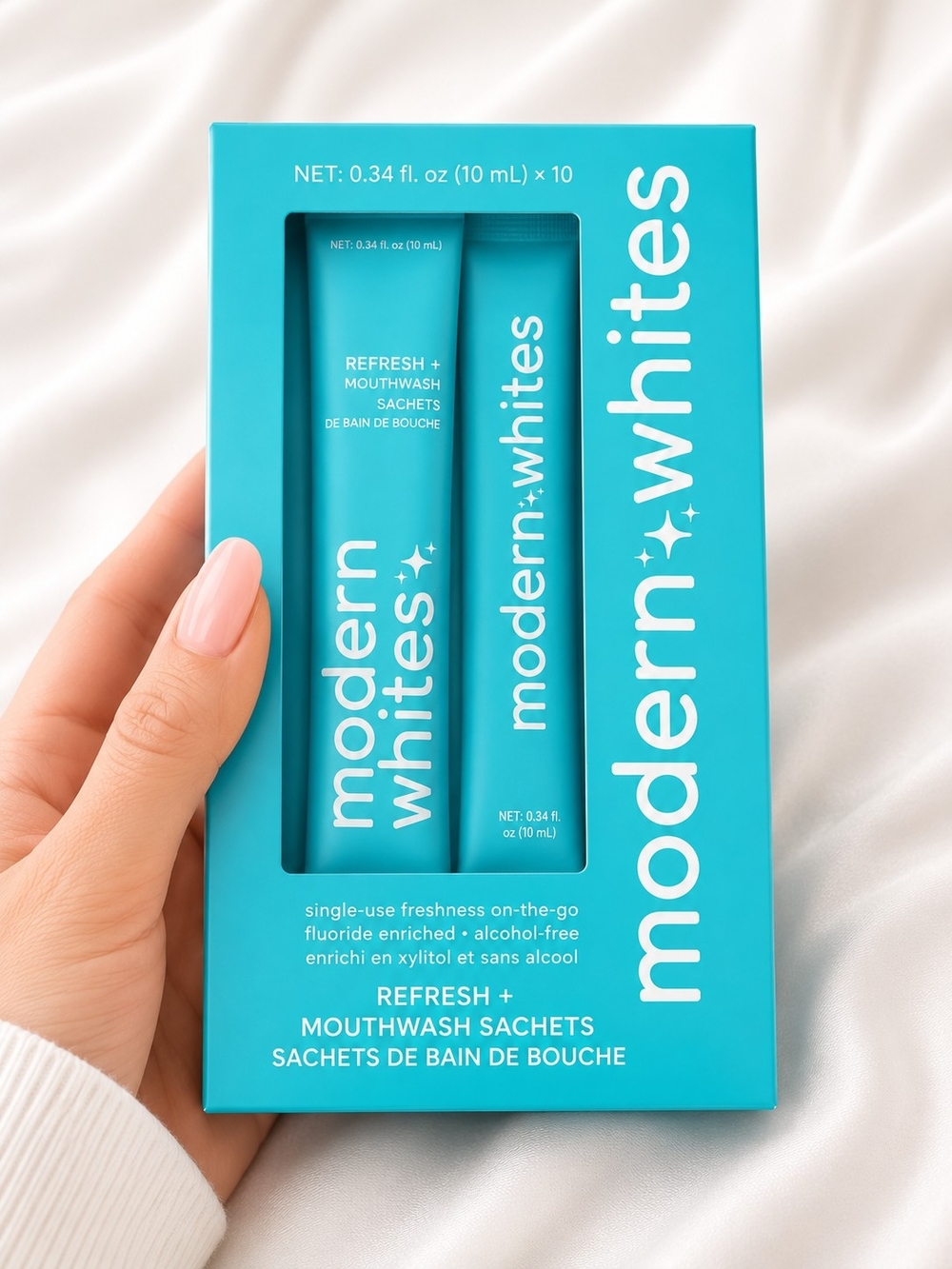 Modern Whites Refresh + Mouthwash Sachets — Turquoise Travel Pack